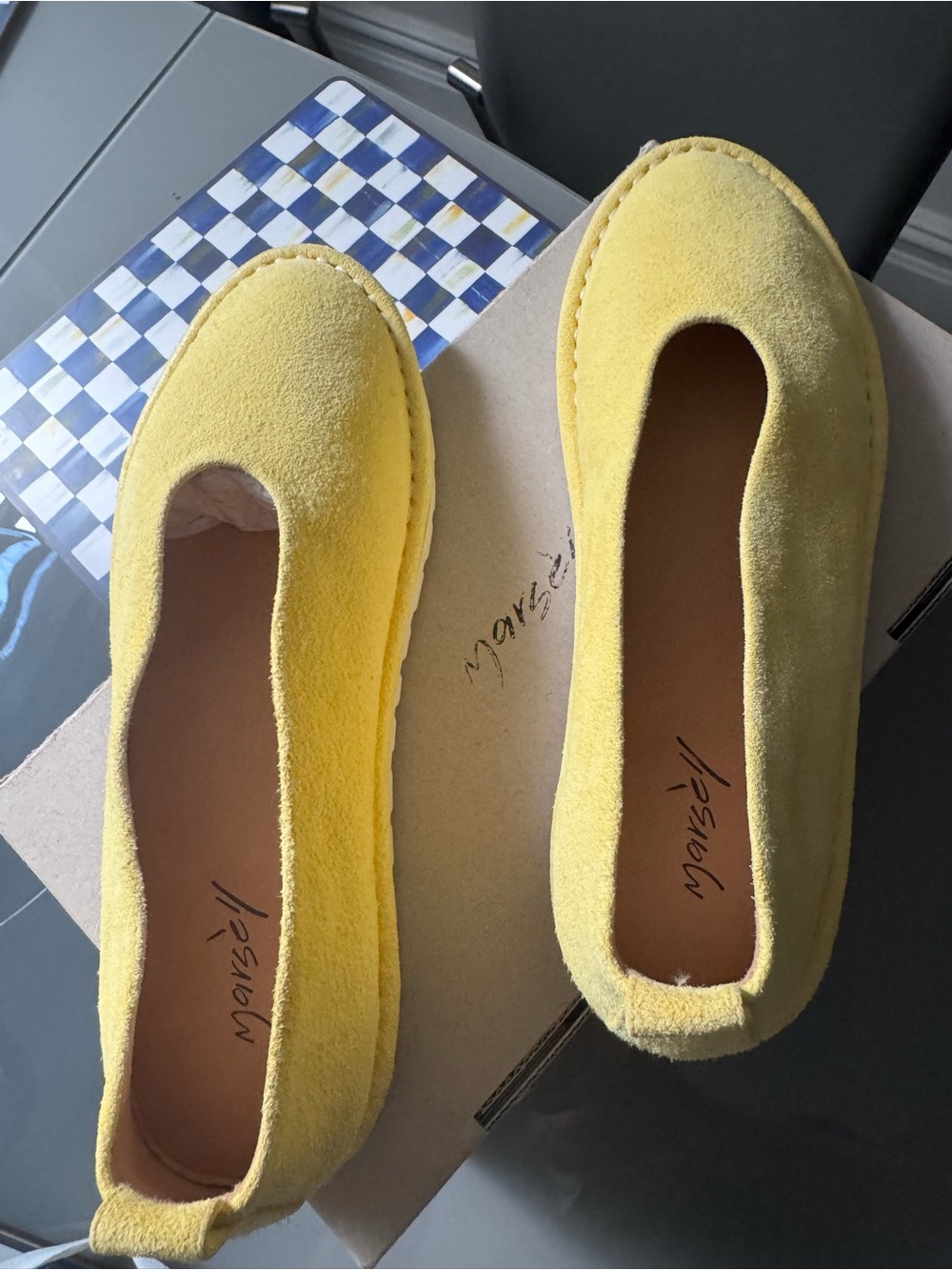 Marsell Yellow Suede Slip-On Loafers